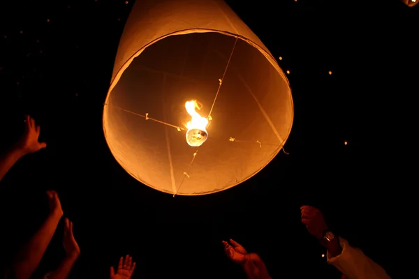 Neujahr Ballon yeepeng Laterne traditionell — Stockfoto