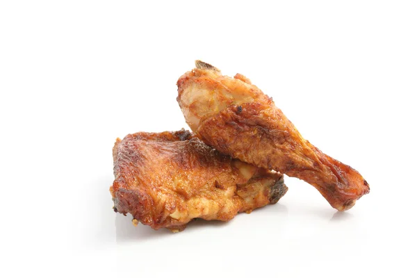 Pollo asado aislado sobre fondo blanco —  Fotos de Stock