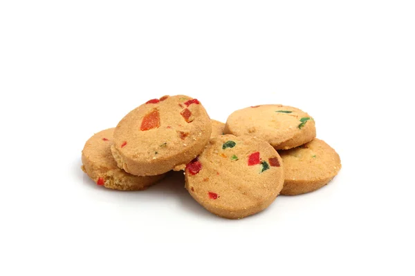 Cookie na białym tle w tle — Zdjęcie stockowe