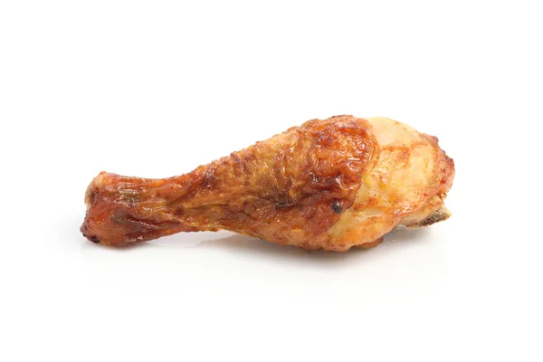 Ψητό κοτόπουλο απομονωμένο σε λευκό φόντο — Φωτογραφία Αρχείου