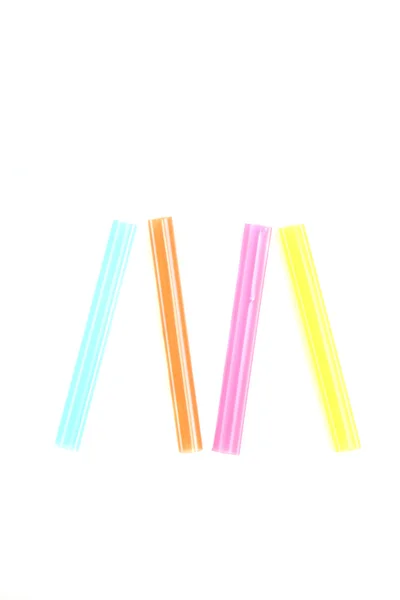 Алфавит М, разноцветная солома — стоковое фото