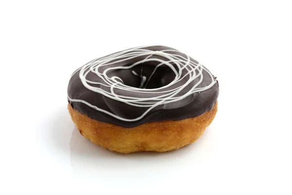 Chocolate Donut isolated in white background — Stock Photo, Image