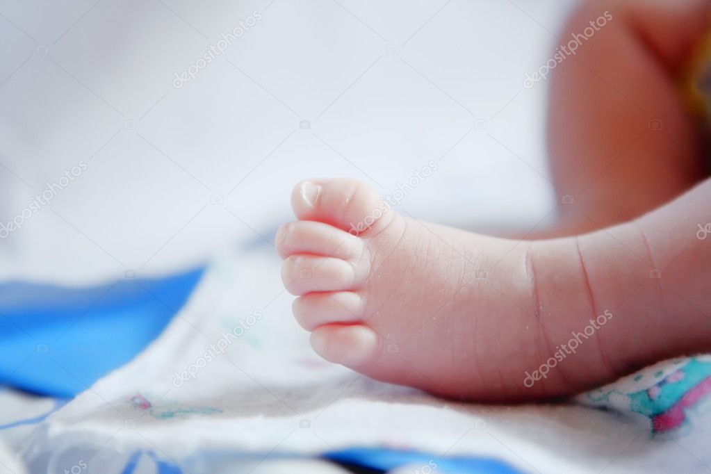 Baby foot in high key