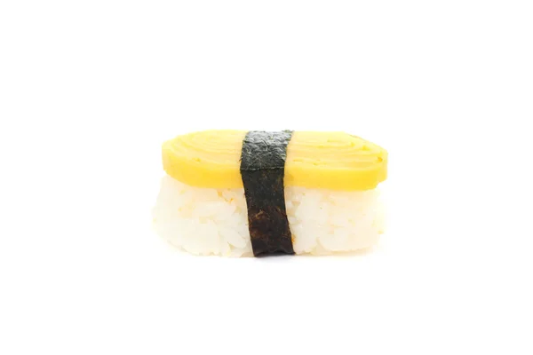Sushi telur diisolasi dalam latar belakang putih — Stok Foto
