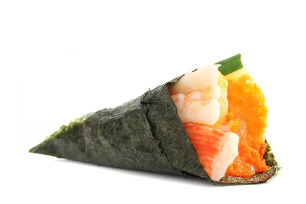 Sushi California Roll isolé en fond blanc — Photo