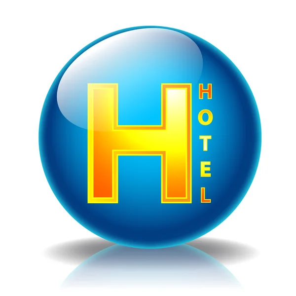 Hotel glanzende pictogram — Stockfoto