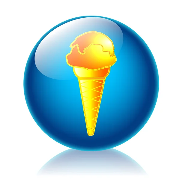 아이스크림 광택 아이콘 — 스톡 사진