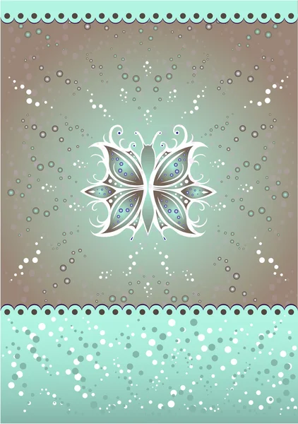 グリーティング カードの抽象的な蝶ベクトル — ストックベクタ