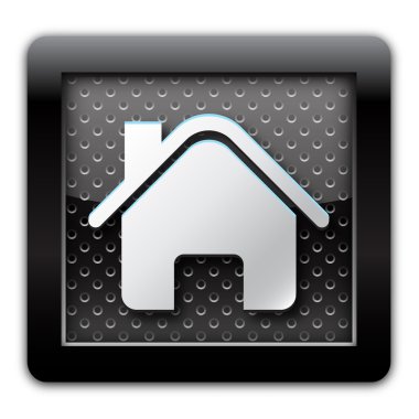 Home metal icon clipart