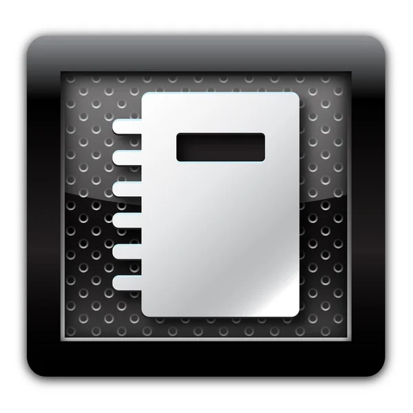 Address book metal icon — Stock Photo, Image