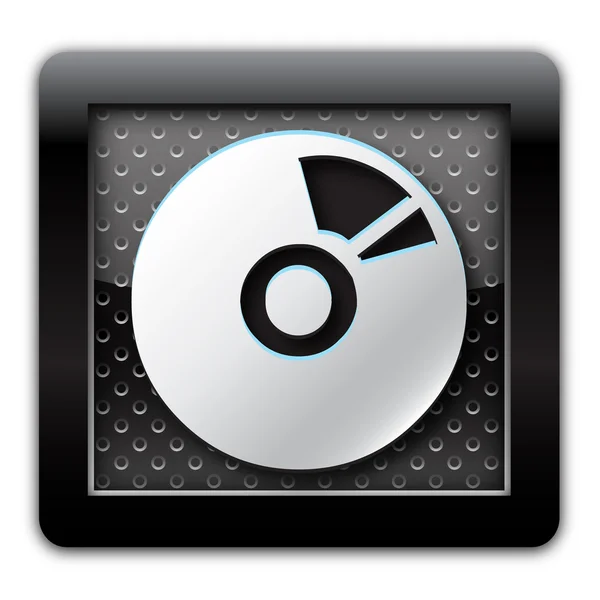 Металева піктограма CD DVD — стокове фото