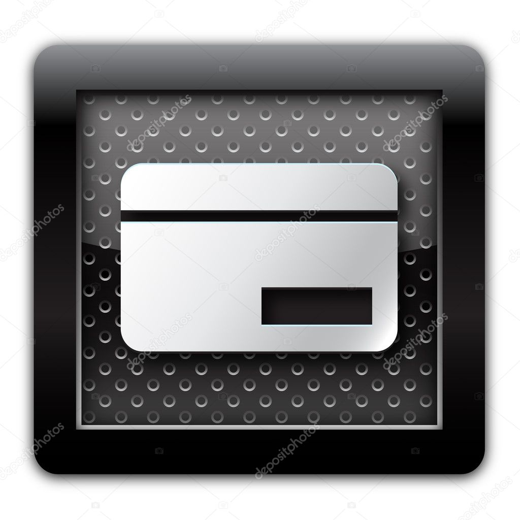 Credit card metal icon