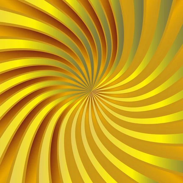 Vórtice espiral amarelo — Vetor de Stock