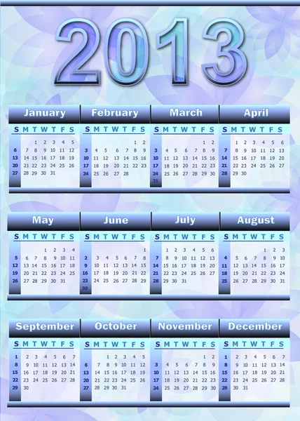 Kalendarz 2013 — Wektor stockowy