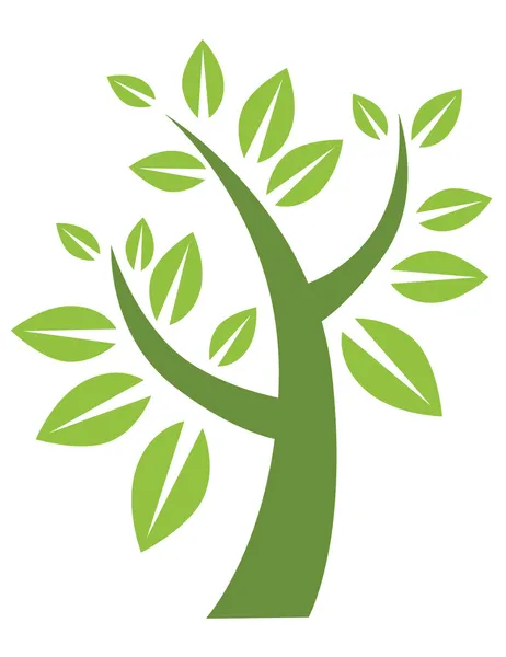 Árbol estilizado verde — Vector de stock