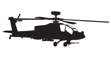 Apache helicopter clipart