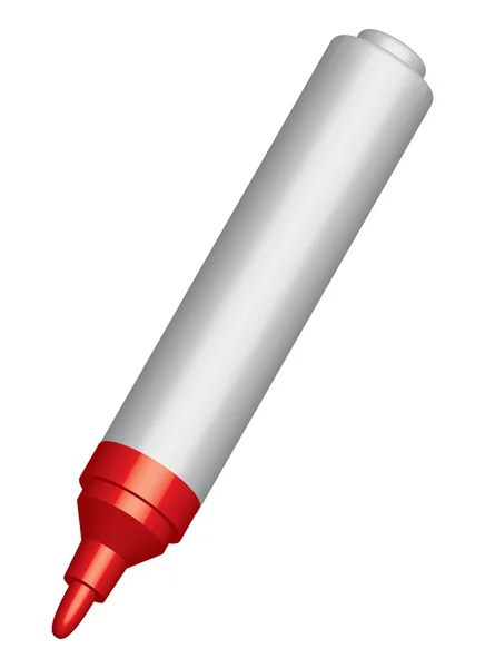 Marcador de ponta de feltro vermelho — Vetor de Stock