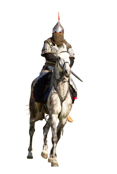 Horserider na białym tle — Zdjęcie stockowe