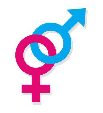 Male and female symbols clipart