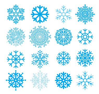Snowflakes collection clipart