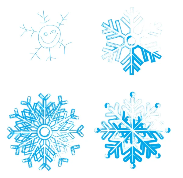 Ice snowflake — Stock Vector