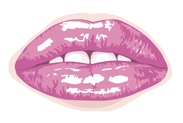 Seksuele vector lippen — Stockvector