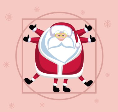 Vitruvian Santa clipart