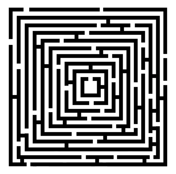 Vektor fekete labirintus — Stock Vector