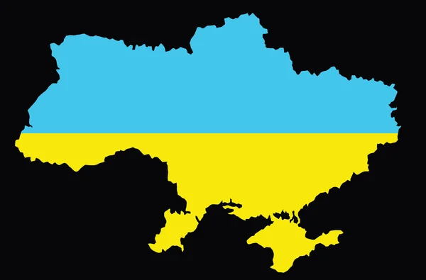 Ucrânia Mapa — Vetor de Stock