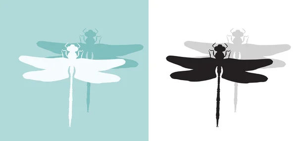 Dragonfly isolated — Stock Vector