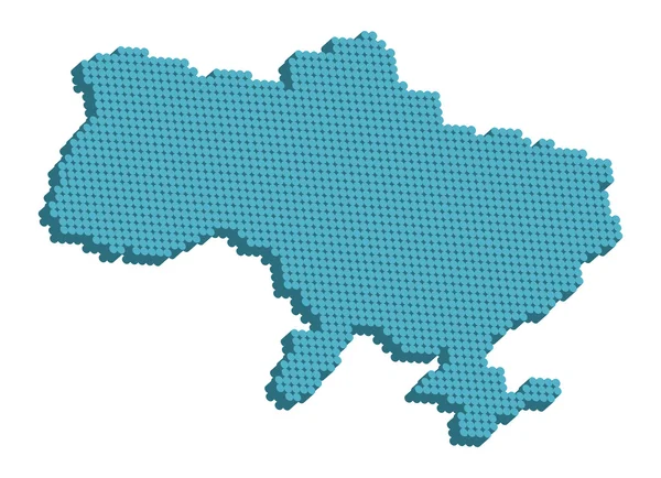 ウクライナ マップ 3 d — ストックベクタ