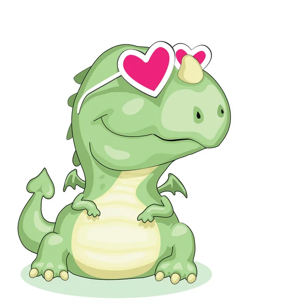 Dragon amoureux — Image vectorielle