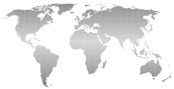 Carte du monde stylisée — Image vectorielle