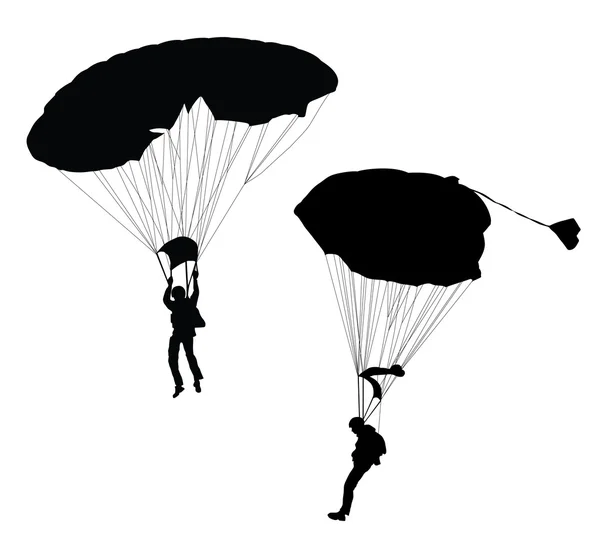 Fallschirmspringen — Stockvektor
