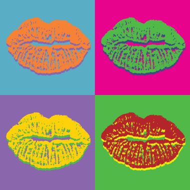 Pop art lips clipart