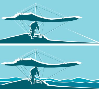 Hang glider clipart