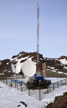 Cell site somewhere in Arctic clipart