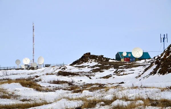 单元格网站在北极地区的某个地方 — 图库照片