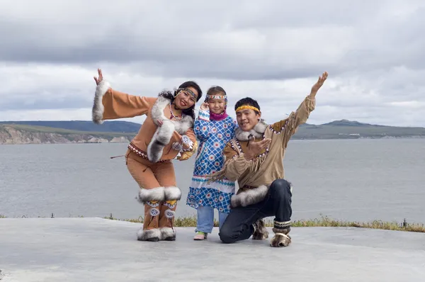 Chukchi family — Stock Photo, Image