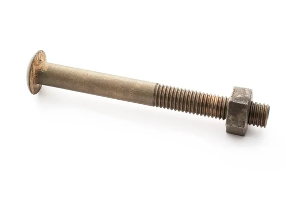 Old brass bolt and nut — Stock Photo, Image