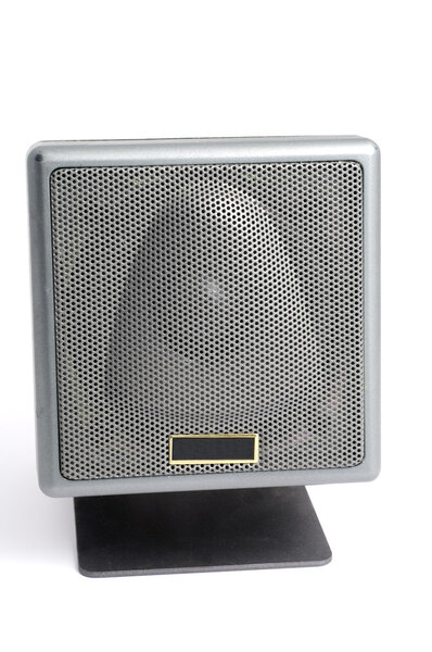 Acoustic speaker isolated on white background