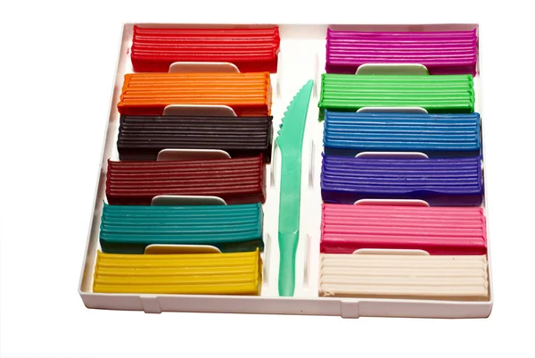 Sada barevných Plastelíny — Stock fotografie