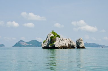 Tayland Körfezi deniz ve ada.