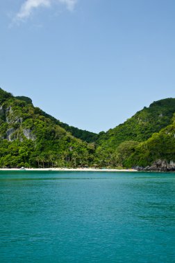 Tayland Körfezi deniz ve ada.