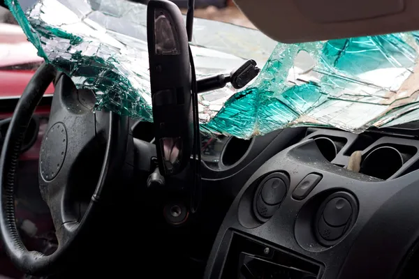 Crashed Automobile Interior — Stockfoto