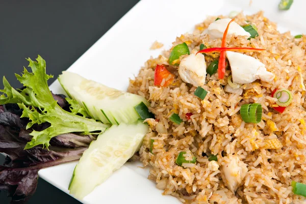 Thaikrabben gebratener Reis — Stockfoto