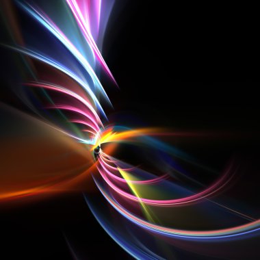 Swirly Fractal Swoosh Layout clipart