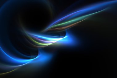 Glowing Plasma Fractal Swoosh Layout clipart