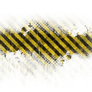 Grungy Hazard Stripes clipart