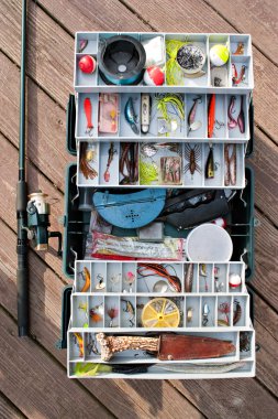 Fishing Tackle Box and Gear clipart
